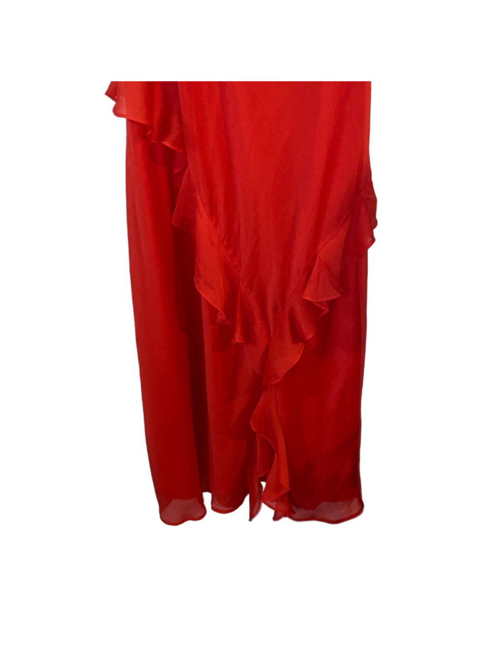 Women's A New Day Red Ruffle Sleeveless Midi Dress Size L - Picture 4 of 7